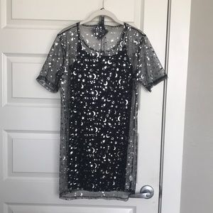 Mesh festival dress with slip